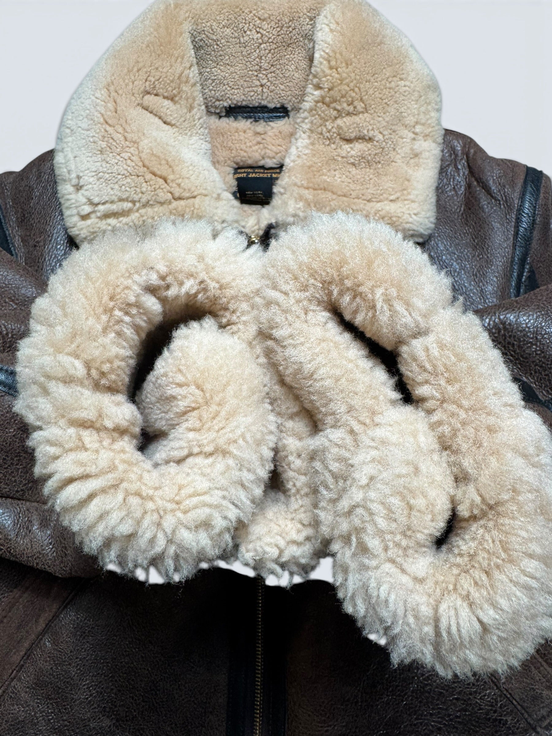 Jacket cuir flight shearling Irvin Cockpit made in USA RAF brown vintage 00’s - 40 (M/L)
