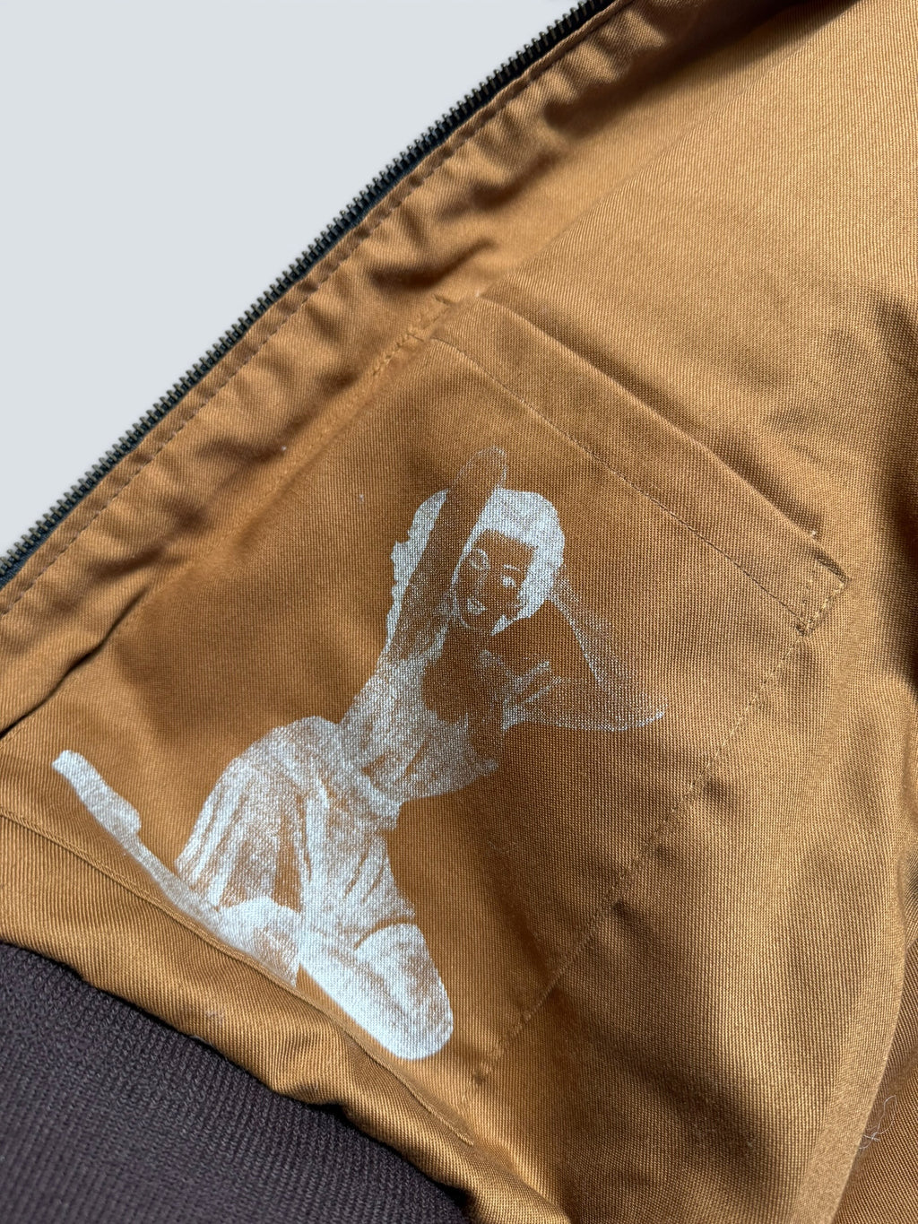 Jacket cuir horsehide flight A-2 Curphey Leather Hell's Angels patch & nose art usaf brown - 42 (L)