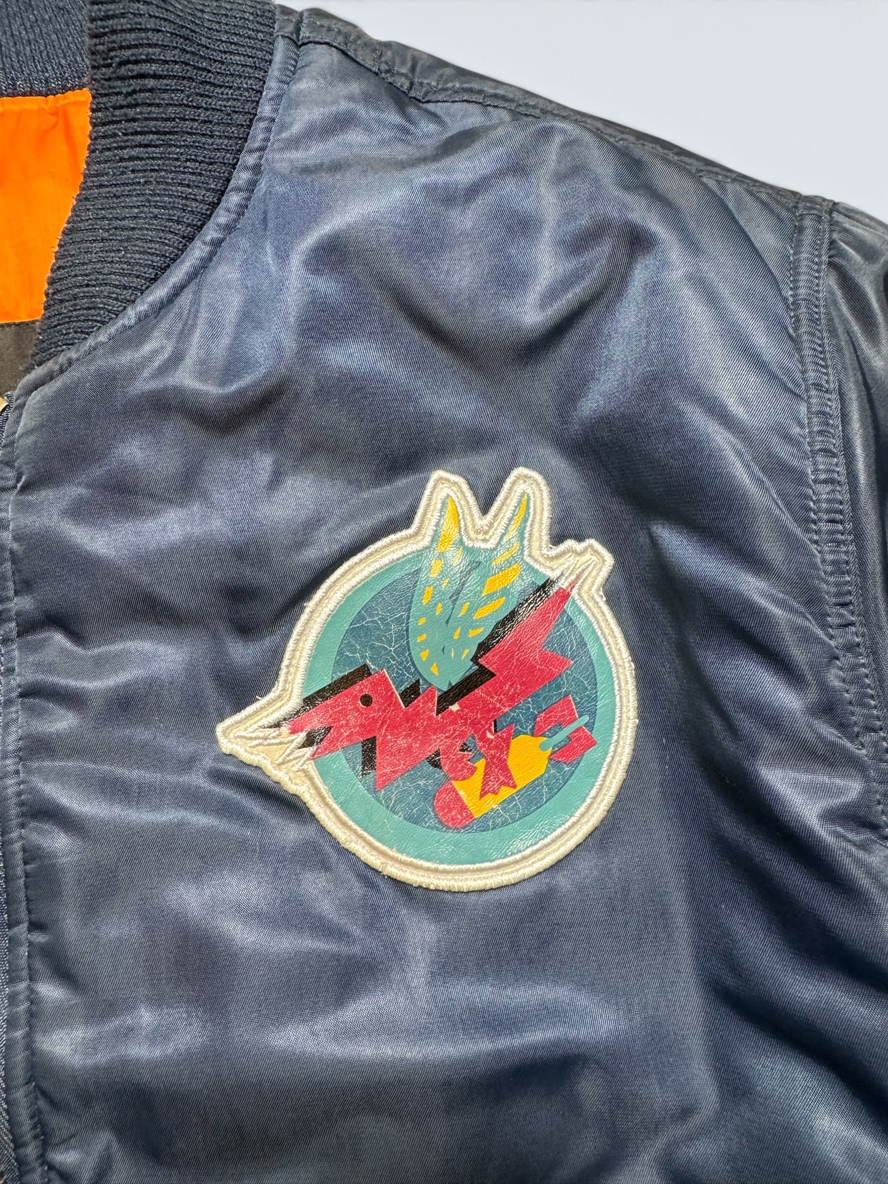 Jacket bomber flight nylon Avirex USA Vietnam / Rolling thunder usaf marine 90's - L