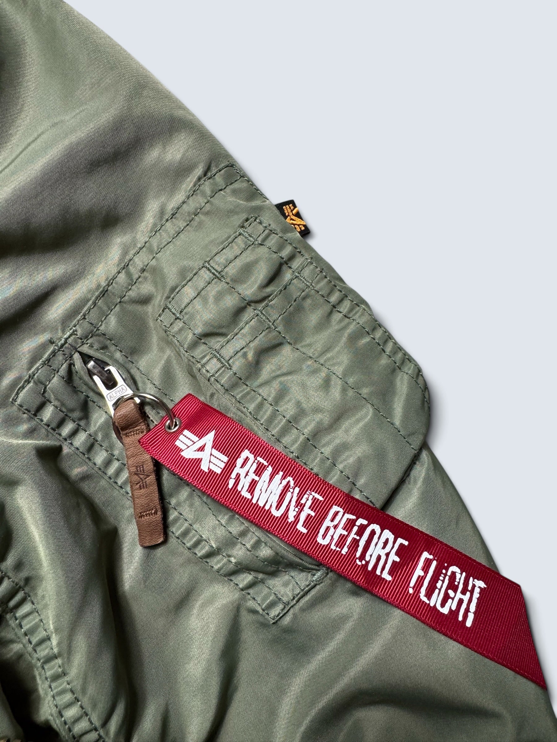 Jacket nylon bomber flight Ma-1 Alpha Industries usaf sage green - M