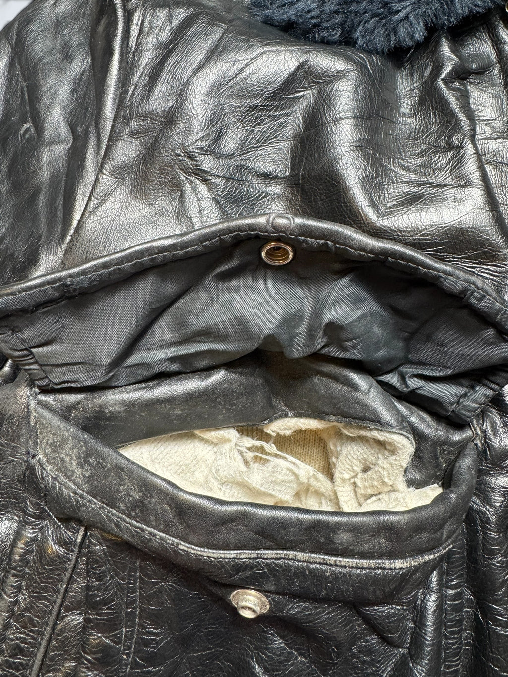 Jacket cuir cowhide flight bomber Cooper made in USA black 70’s - 40 (M)