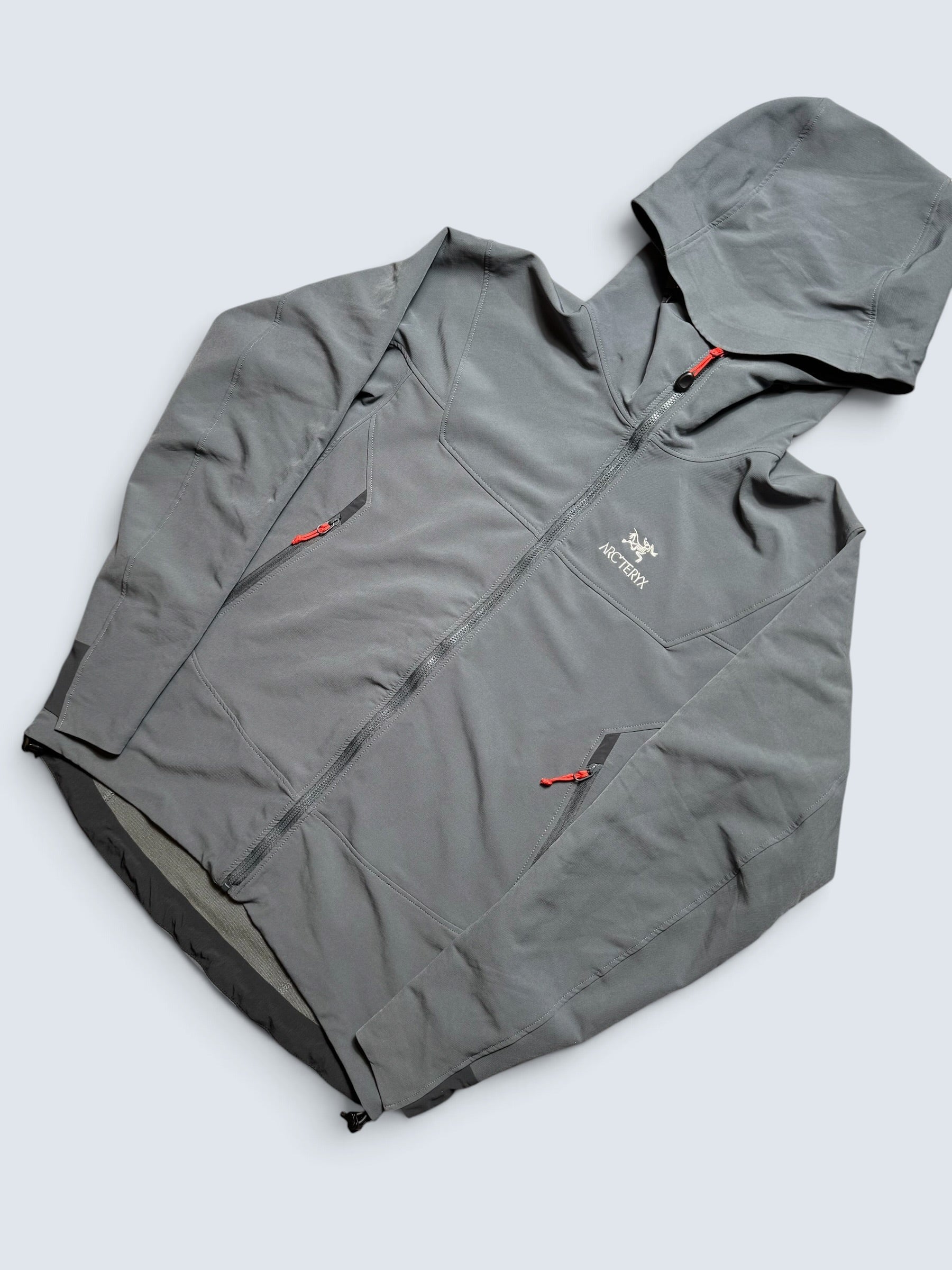 Jacket imperméable Arc'teryx Gamma LT Hoody grey & orange vintage - M