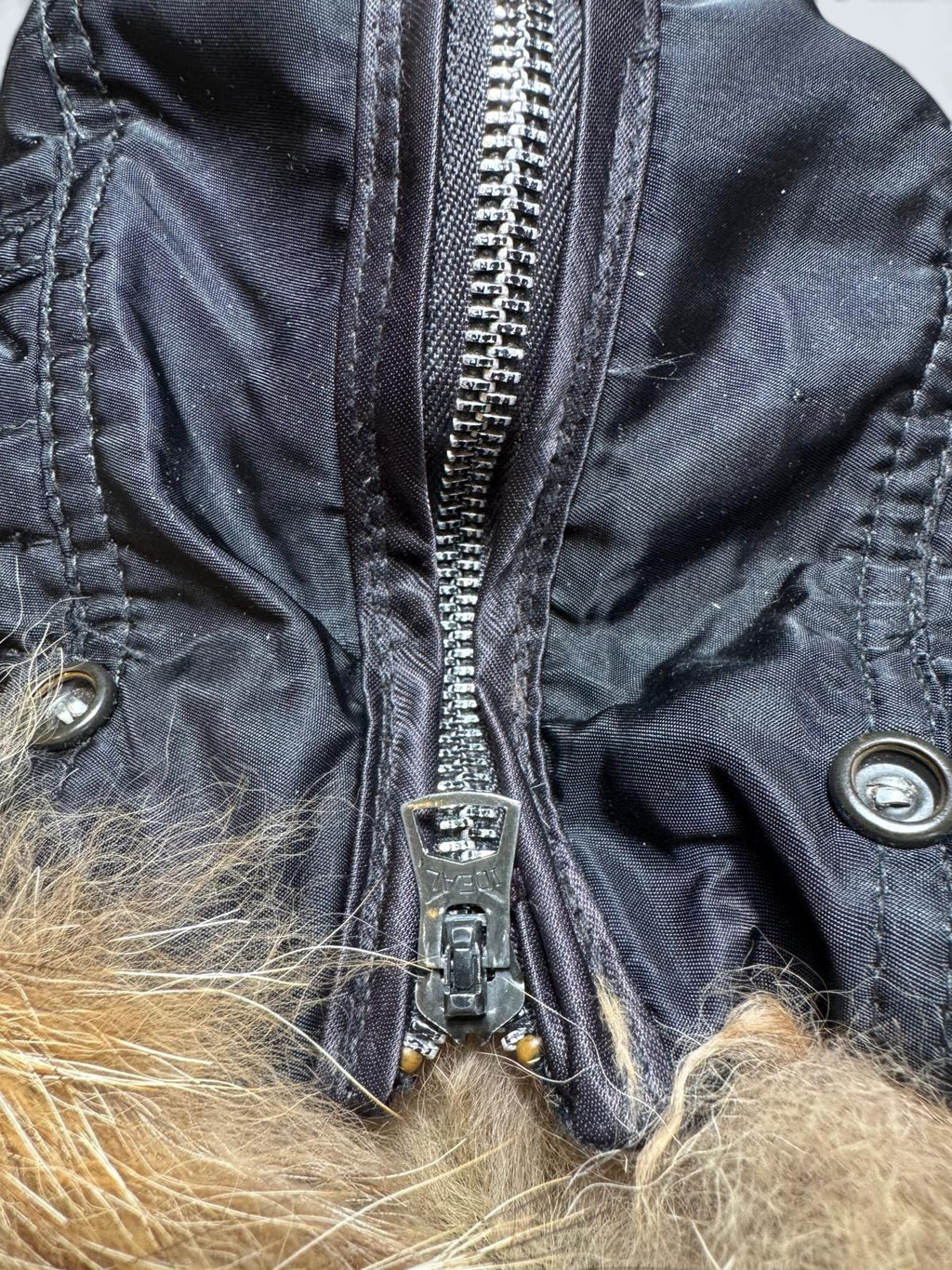Jacket nylon parka fur bomber flight N-5A Golden Fleece black original 60's/70's - 40 (M)