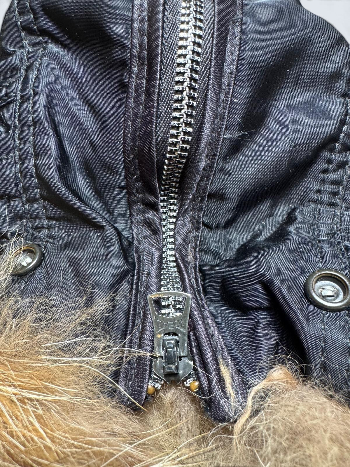 Jacket nylon parka fur bomber flight N-5A Golden Fleece black original 60's/70's - 40 (M)
