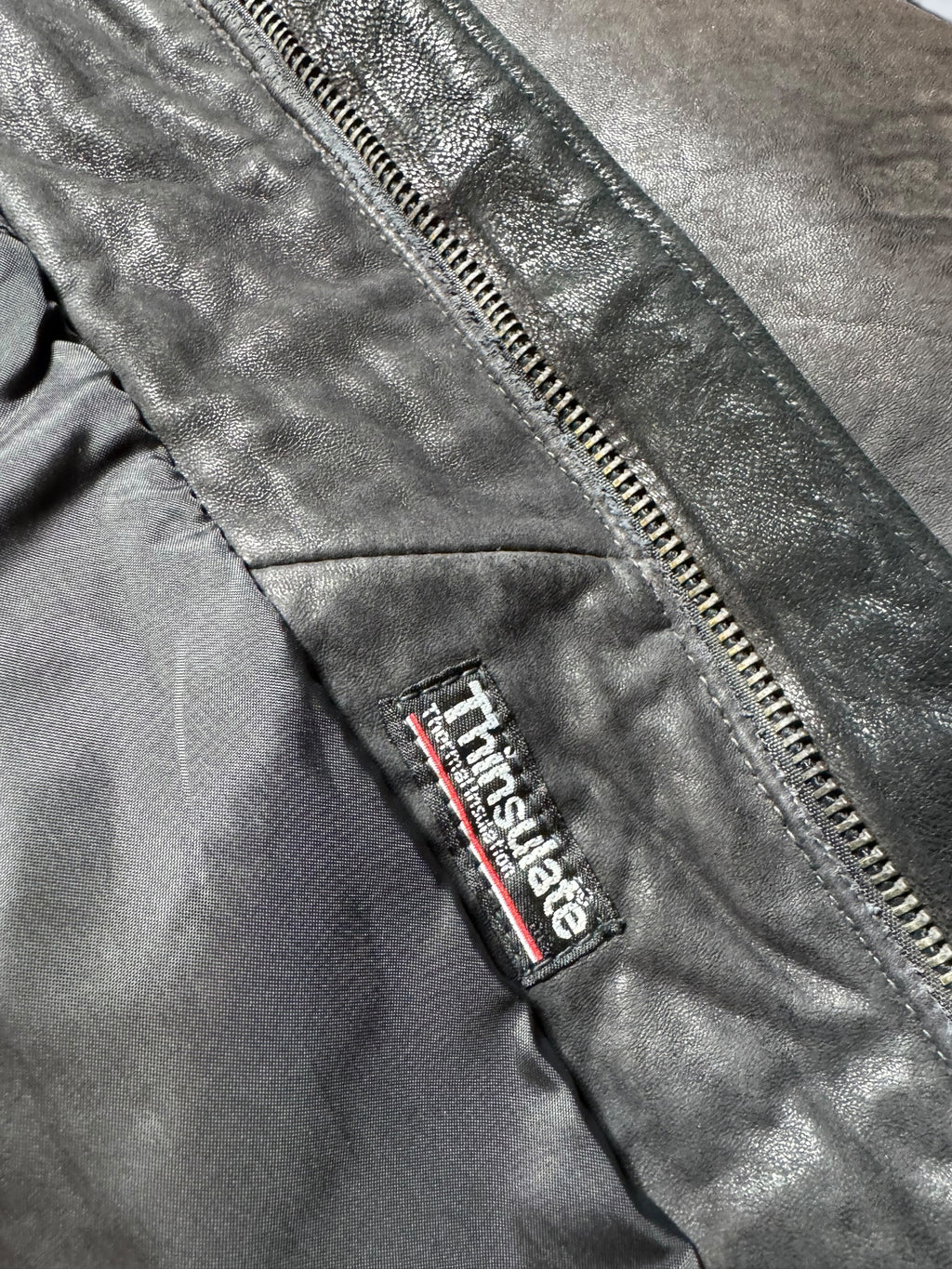 Jacket cuir bomber flight pilot Golden Bear A-2 made in USA black 80’s - 38 (M)