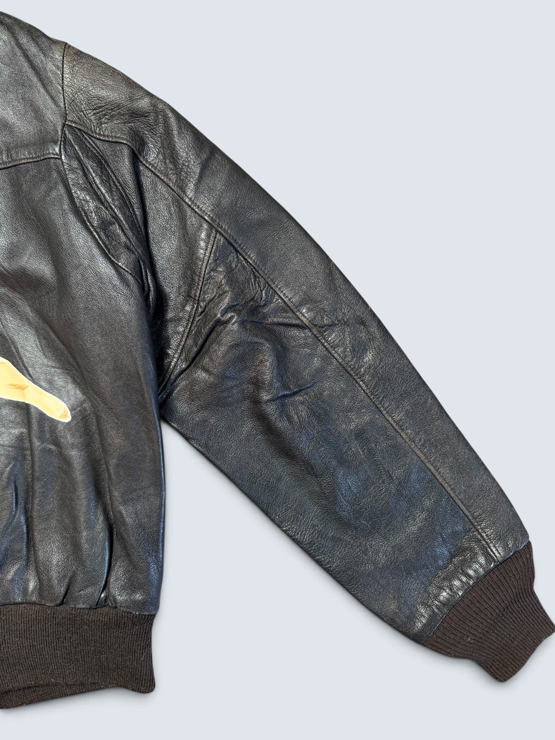Jacket cuir flight A-2 Schott usa usaf Shoo Shoo Baby nose art patch black 80’s - 42 (M/L)