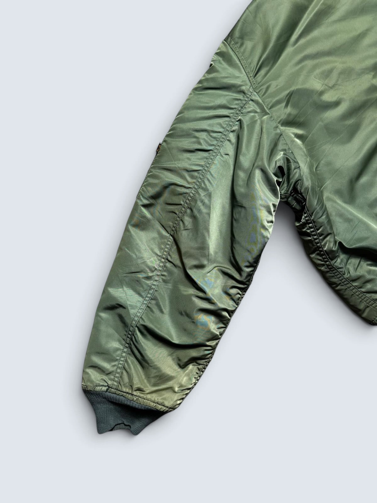 Jacket nylon flight CWU-45/P Alpha Industries made in USA usaf patch sage green 90’s - XL