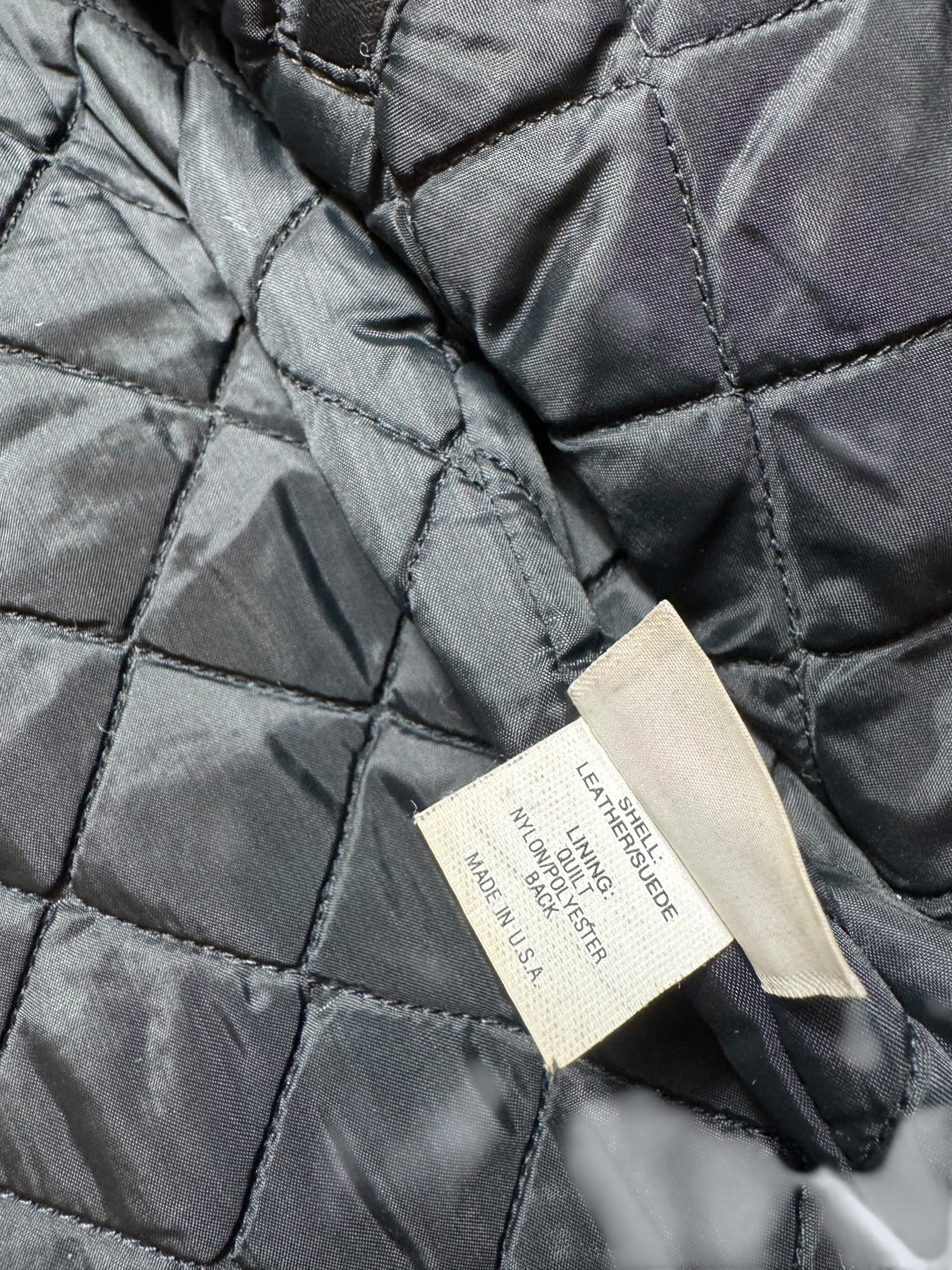 Jacket cuir biker motorcycle Perfecto Golden Bear made in USA black 80’s - 40 (M)
