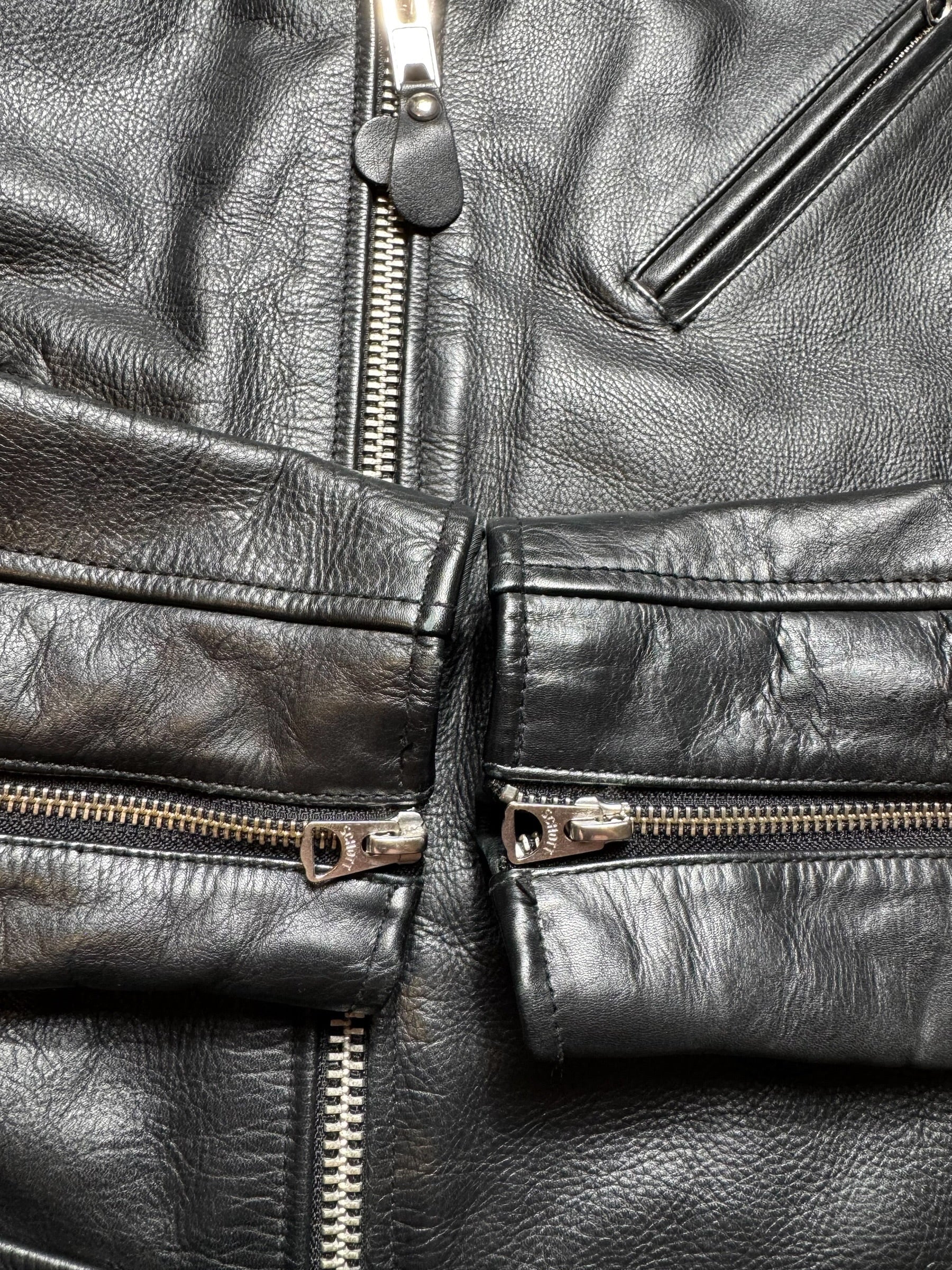 Jacket cuir cowhide biker/motorcycle Perfecto Schott Bros. Japan exclusive 7164 made in USA black 00's - 40 (M/L)