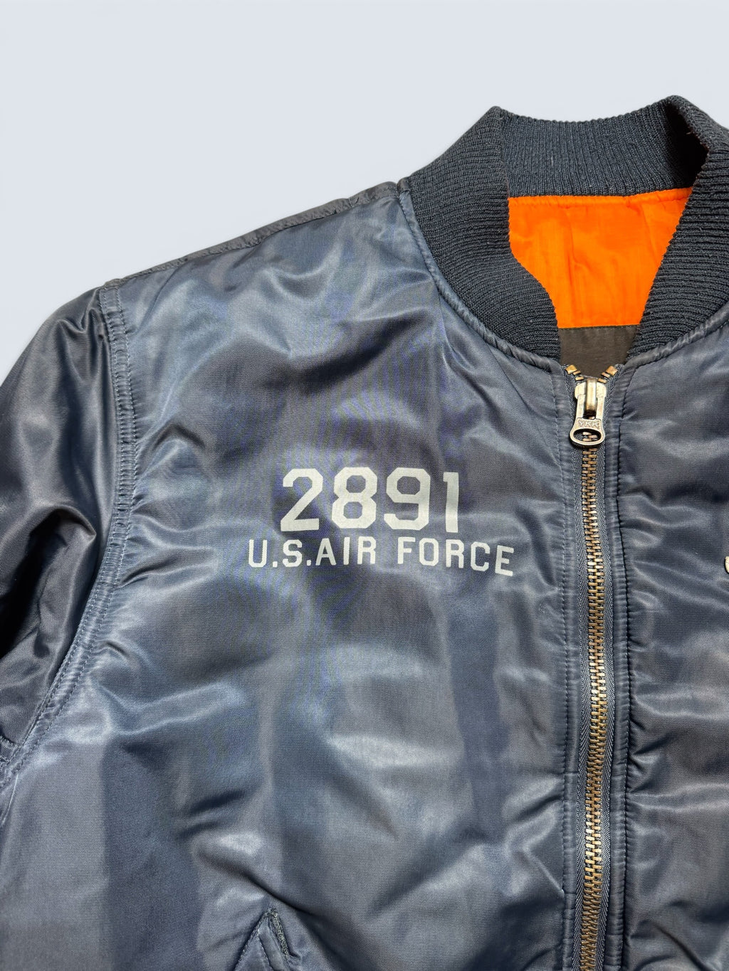 Jacket bomber flight nylon Avirex USA Vietnam / Rolling thunder usaf marine 90's - L