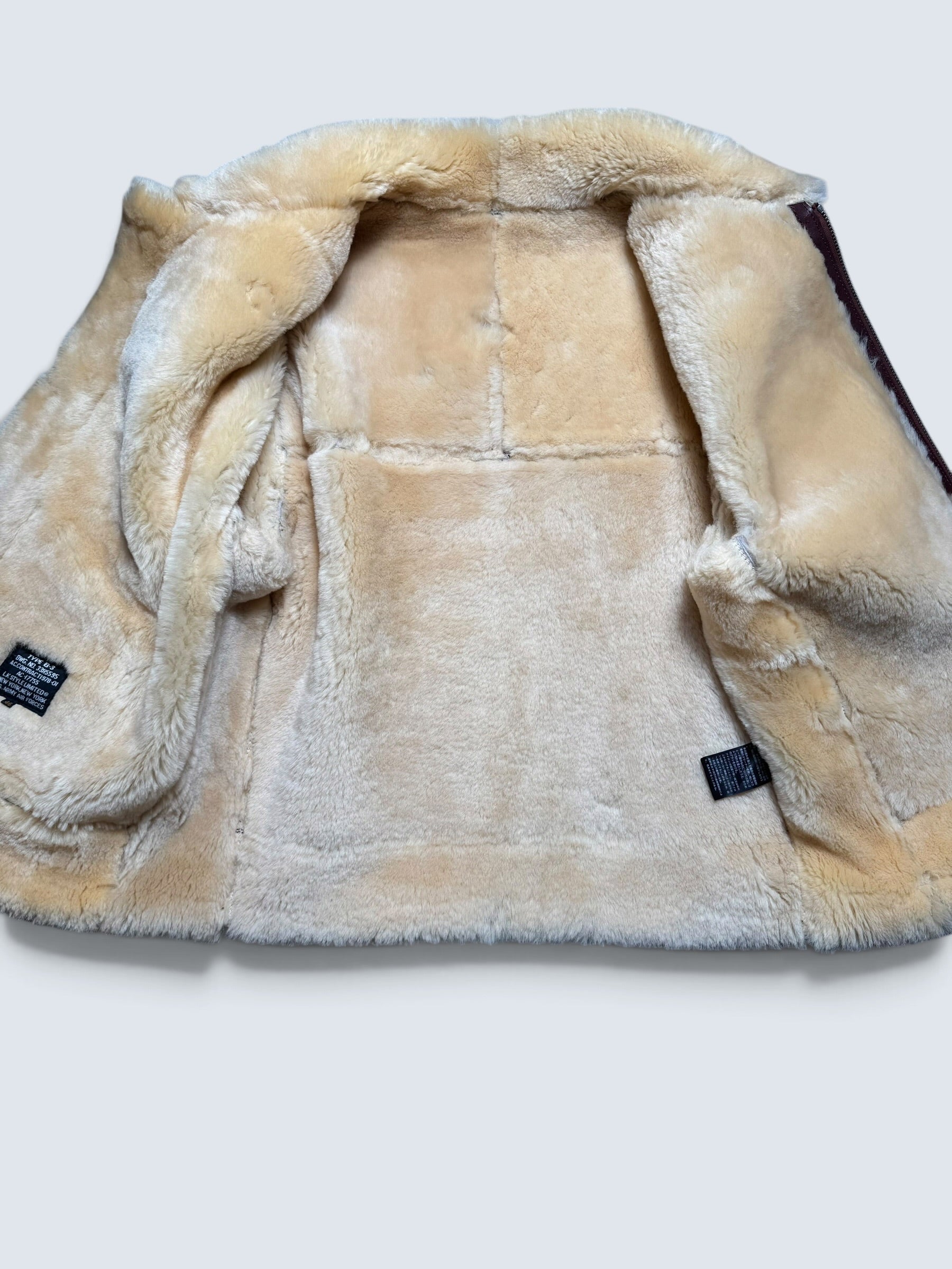 Jacket cuir bomber flight shearling B-3 Patton L.K Style Limited usaf black - 46 (2XL)