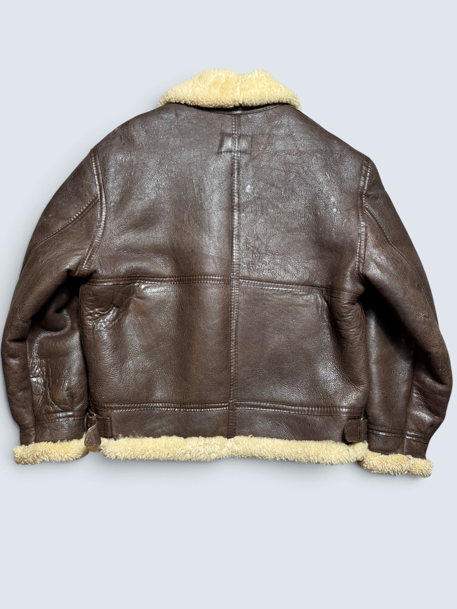 Jacket cuir flight shearling B-3 Covington made in USA usaf brown vintage 70’s - 42 (L)
