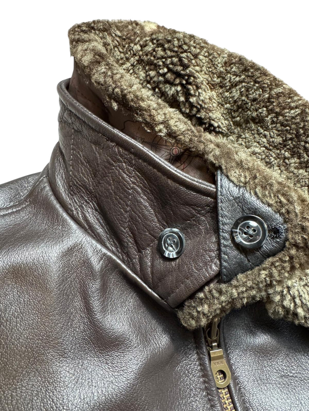 Jacket cuir cowhide flight G-1 Avirex Japan exclusive usn brown 00’s - L