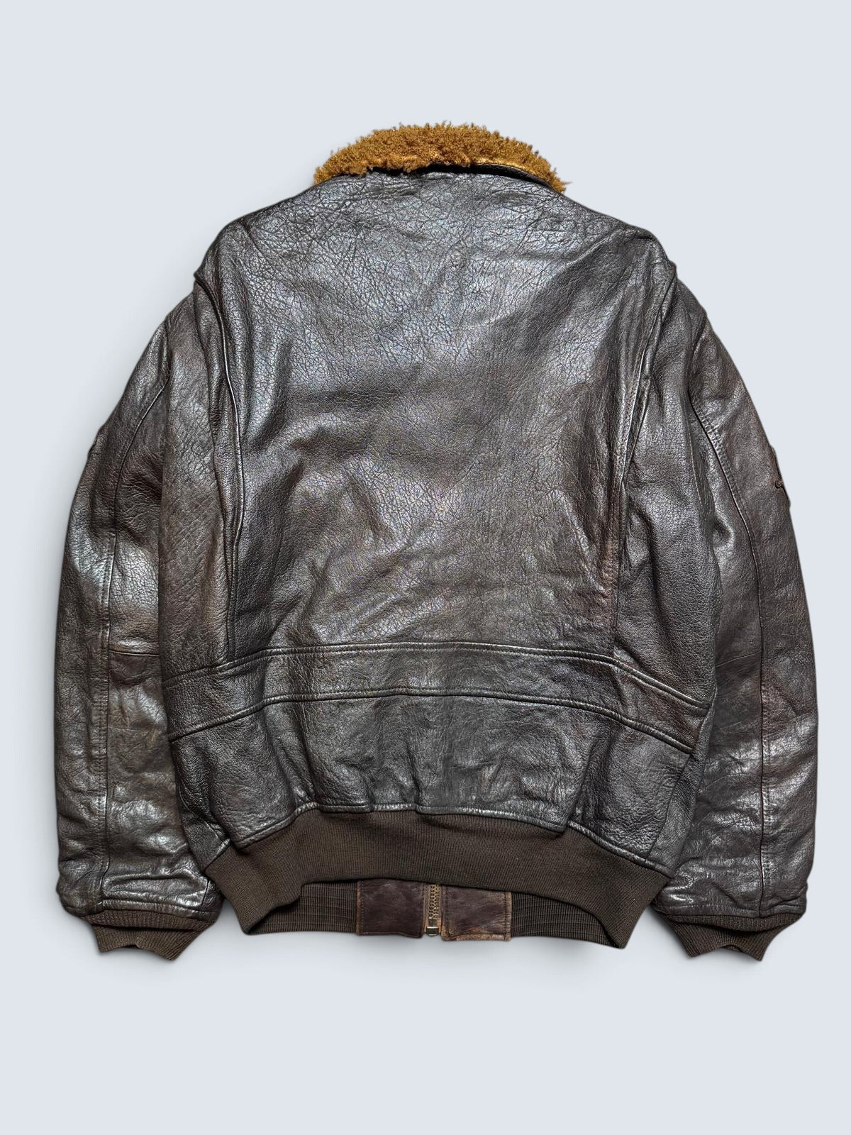 Jacket cuir cowhide flight G-1 Schott NYC Wings Of Gold Top Gun usn full patch black - M