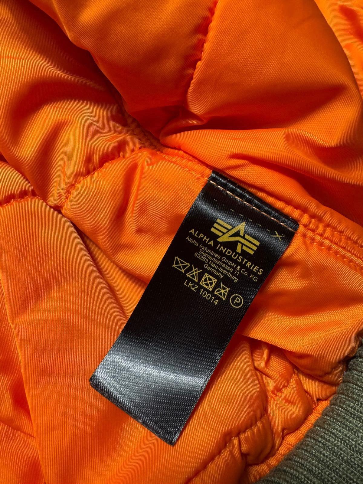 Jacket nylon bomber flight Ma-1 Alpha Industries usaf sage green - M