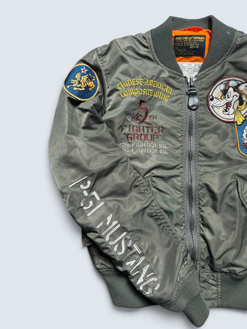 Jacket nylon bomber flight Ma-1 Avirex LTD Japan exclusive embroidery dragon 00's - S