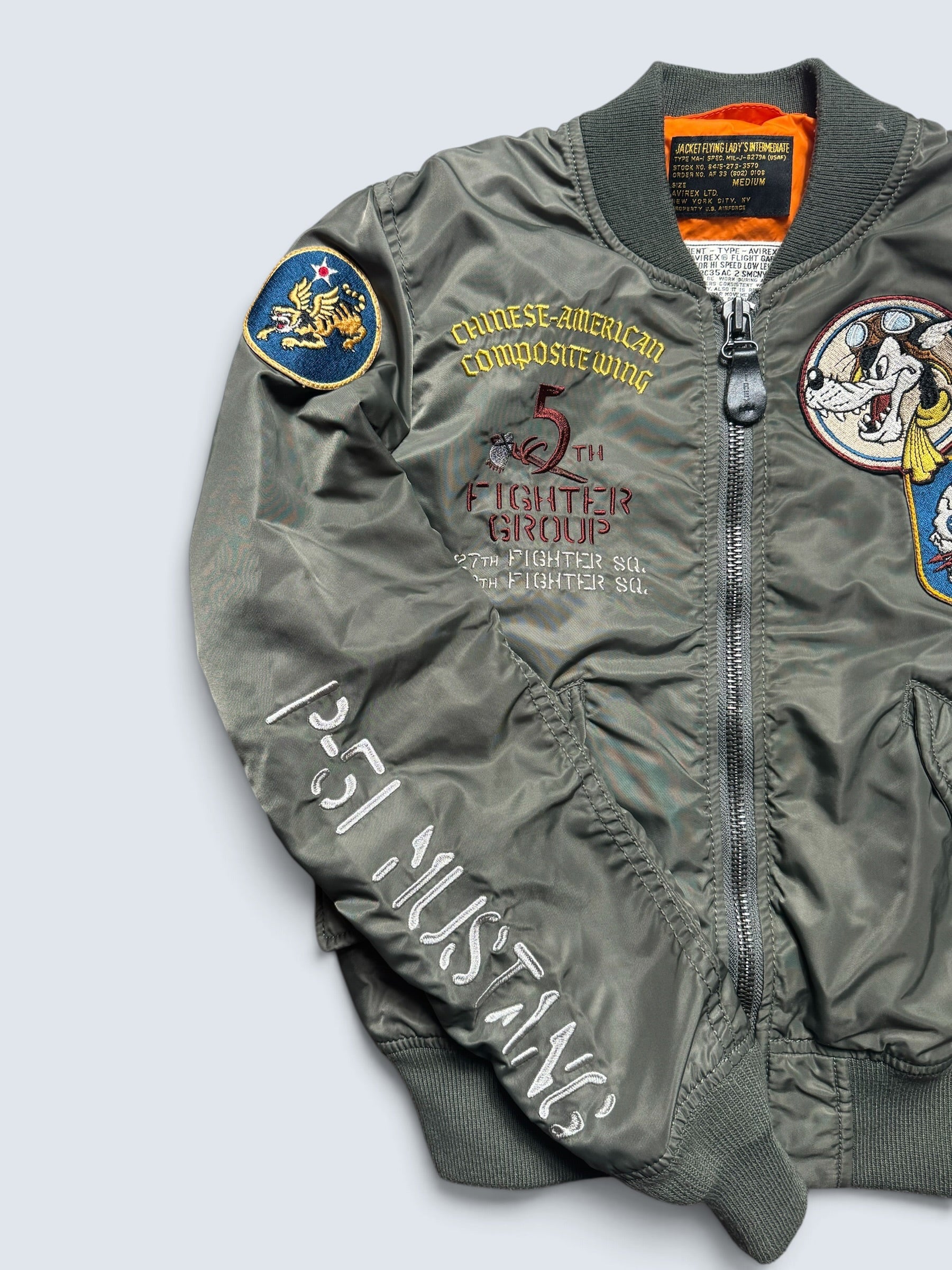 Jacket nylon bomber flight Ma-1 Avirex LTD Japan exclusive embroidery dragon 00's - S
