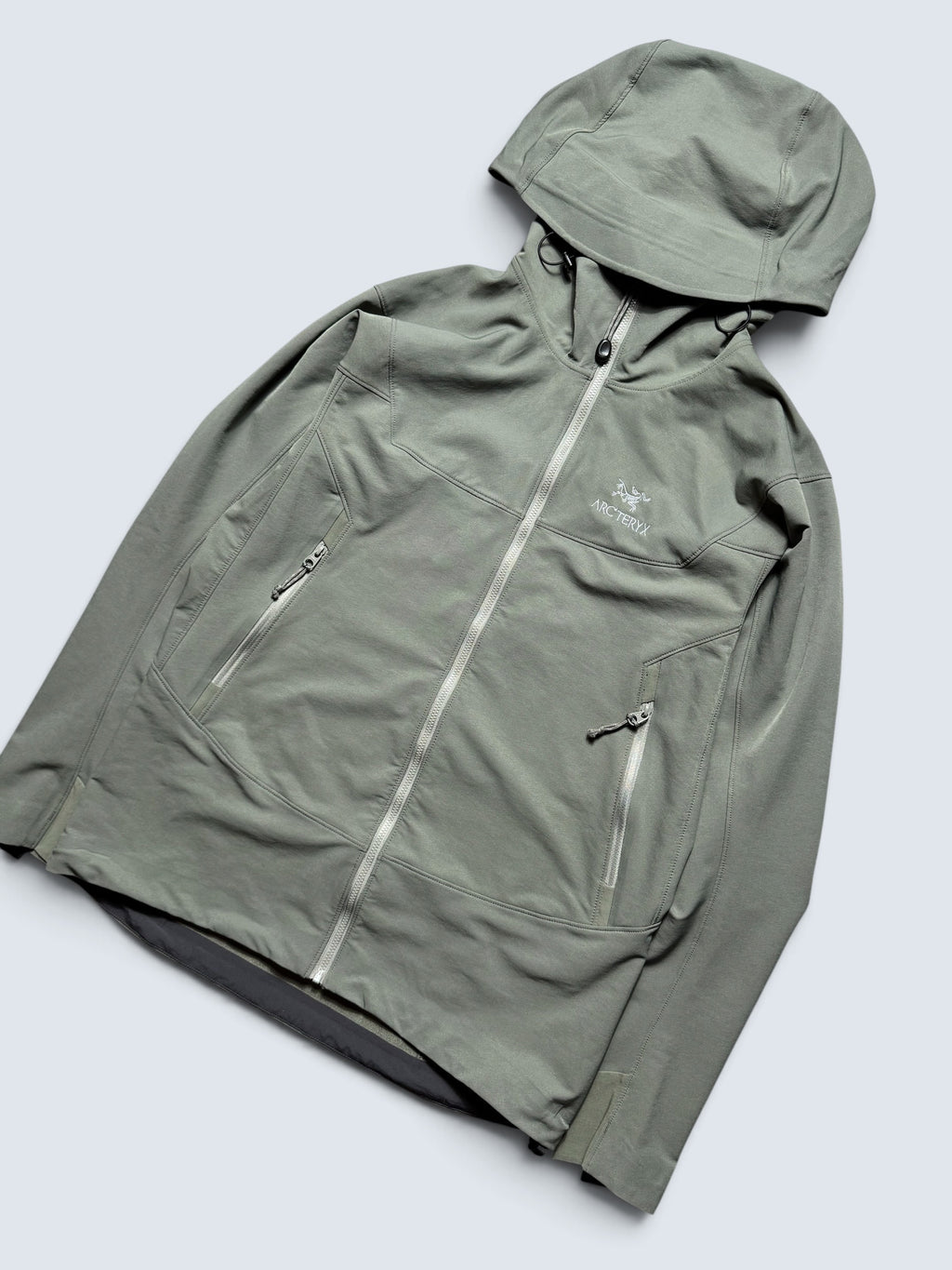Jacket imperméable Arc'teryx Gamma LT Hoody kaki vintage - M