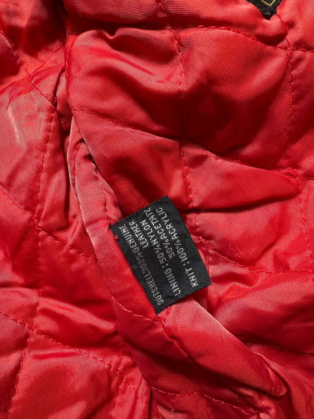 Jacket cuir varsity baseball Avirex ltd made in USA track field red vintage 80/90’s - M