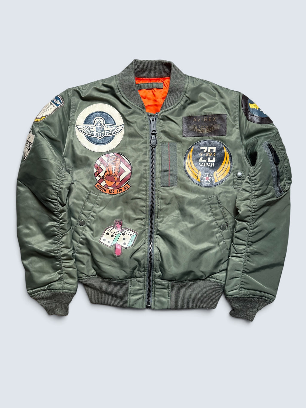 Jacket nylon bomber flight Ma-1 Avirex LTD Japan exclusive full patch bomber squadron 00's - M