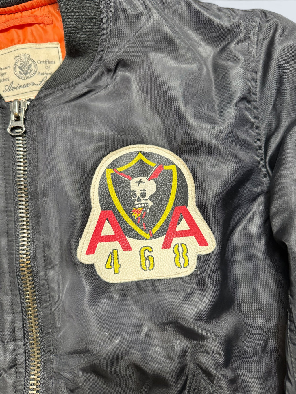 Jacket bomber flight Ma-1 Avirex LTD 75 FSG made in Korea black vintage 90's - M