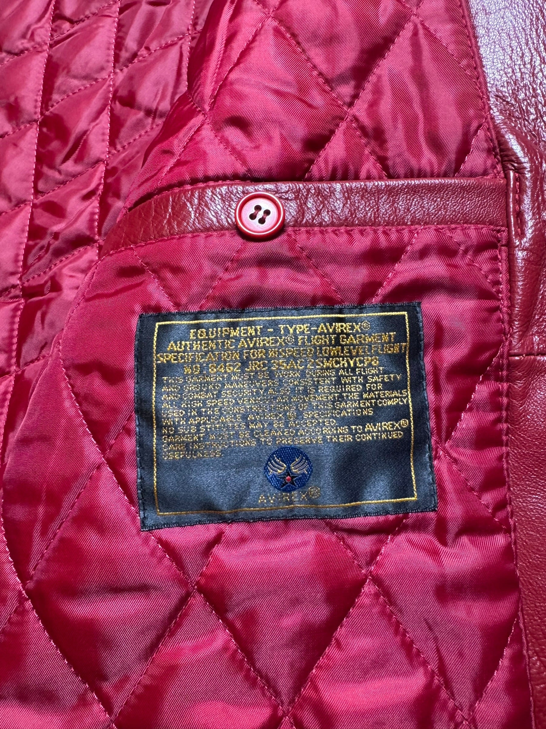 Jacket leather varsity sport Avirex ltd usa Japan exclusive red vintage 00’s - M