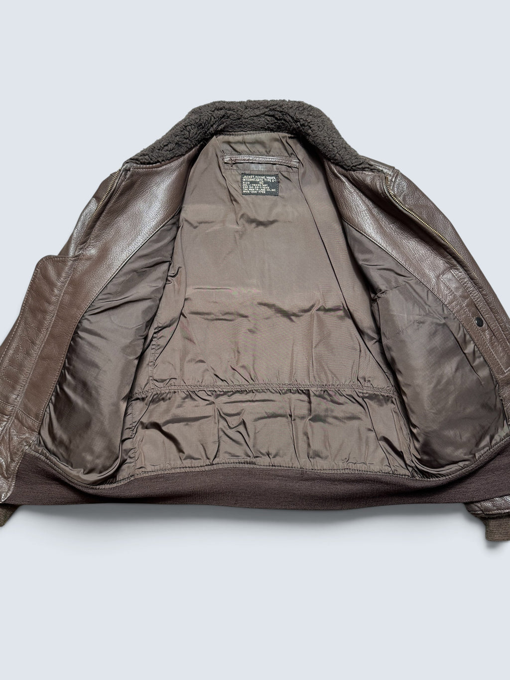 Jacket cuir goatskin flight G-1 original US Navy The Martin Lane 1969 Vietnam Era - 40 (M)