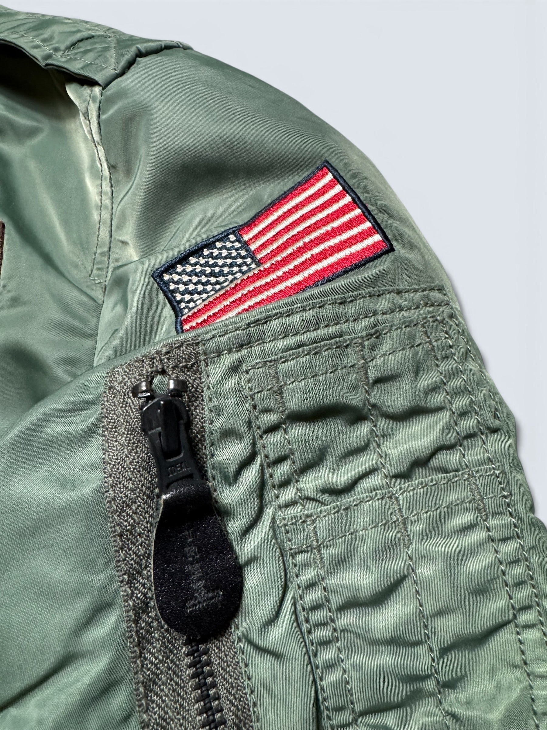 Jacket bomber flight L-2b Avirex LTD 334th FS usaf full patch kaki vintage 00’s - M