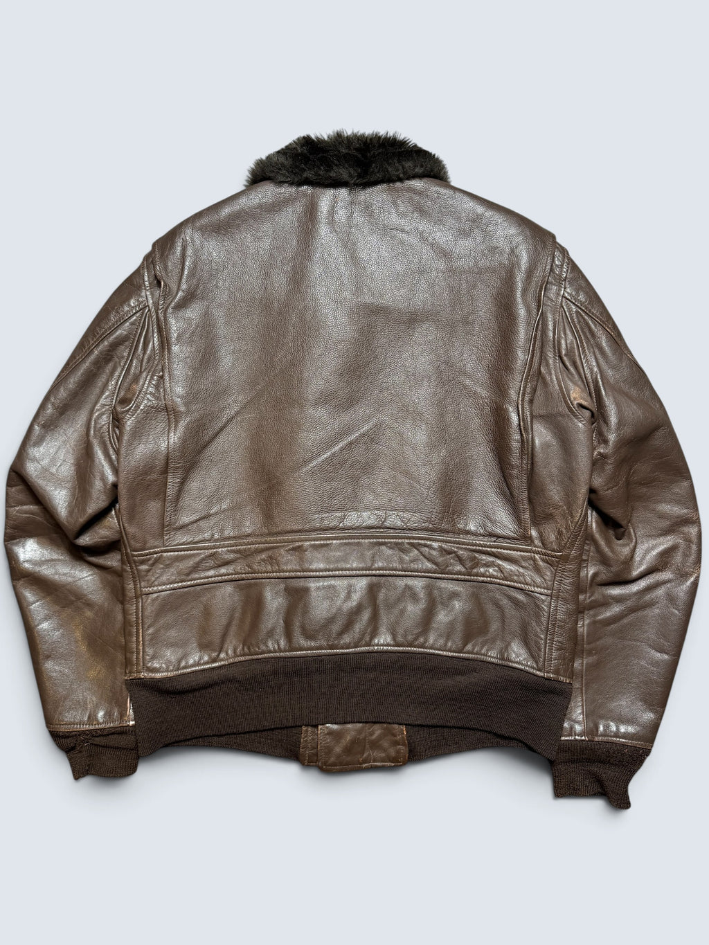 Jacket cuir goatskin flight G-1 original US Navy Brill Bros 1975 Vietnam Era - 44 (XL)