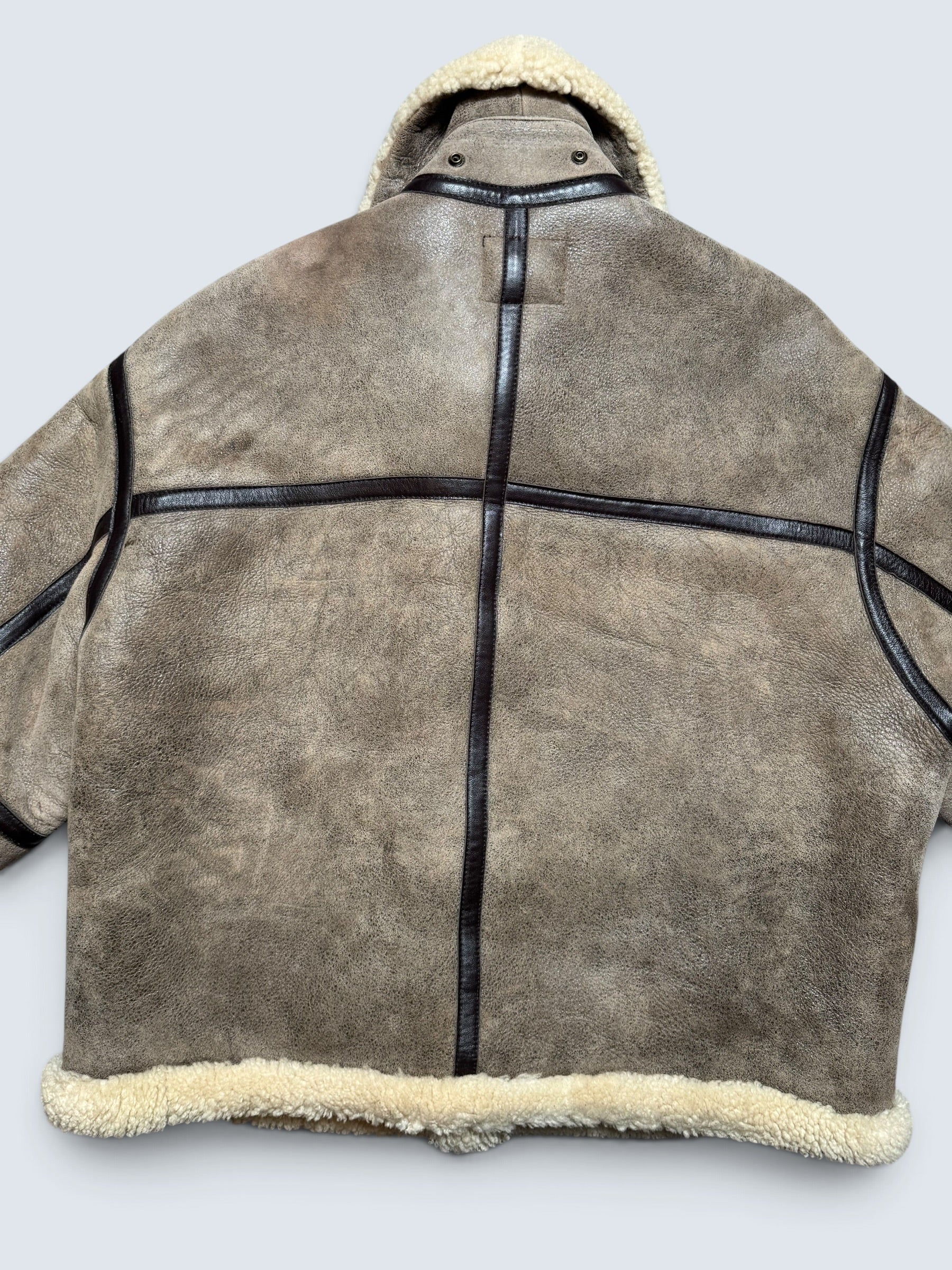 Jacket cuir flight shearling Irvin Avirex made in USA RAF grey vintage 80’s - 40 (L)