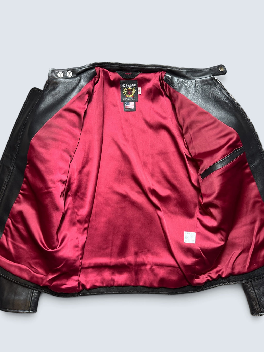 Jacket cuir cowhide Cafe Racer motorcycle Schott Bros. made in USA 641xx Japan exclusive black 00's - 38 (M)