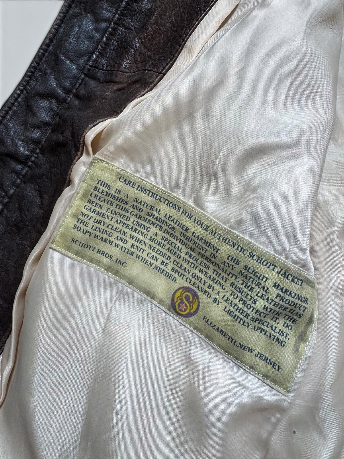 Jacket cuir cowhide flight G-1 Schott NYC Wings Of Gold Top Gun usn full patch black - M