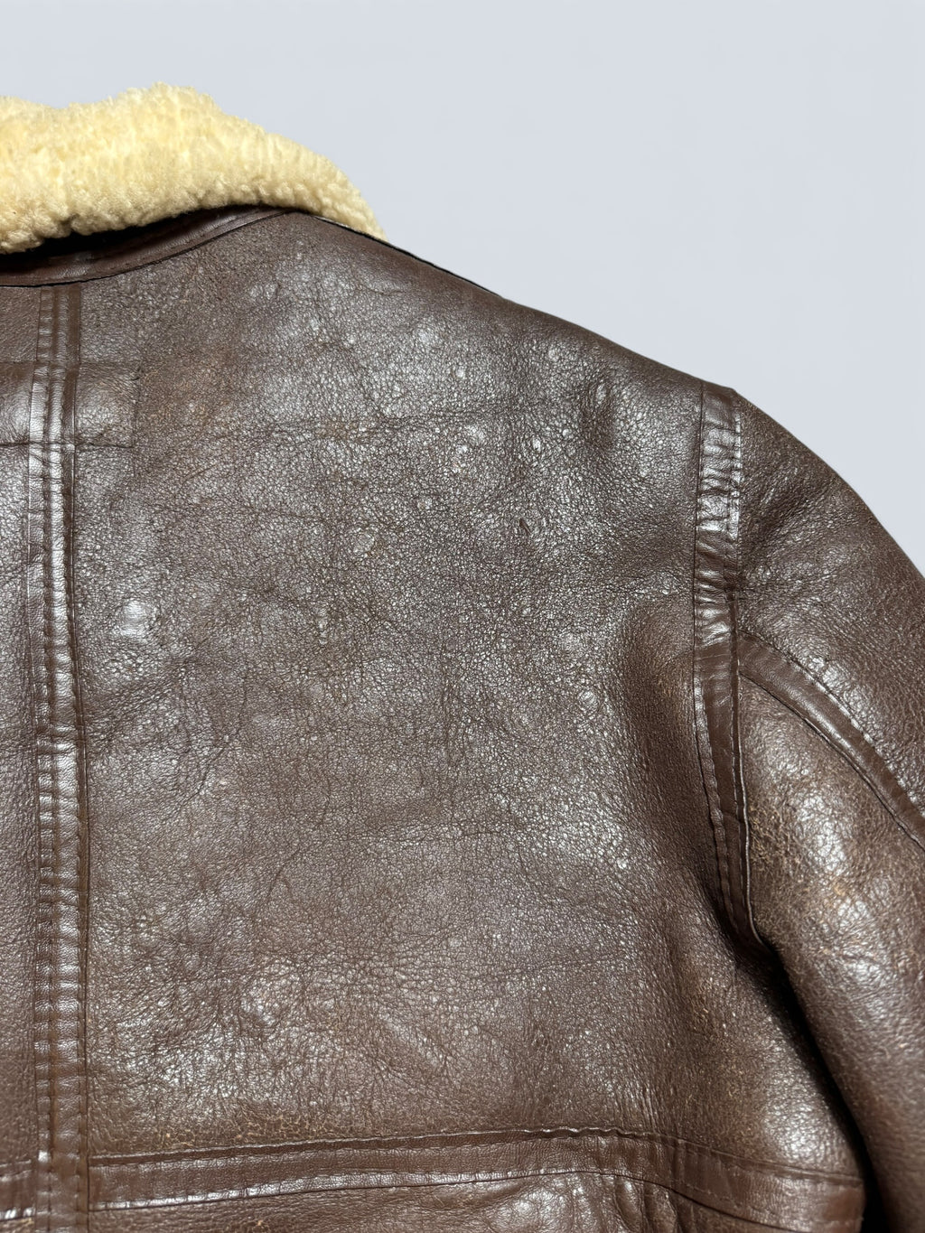 Jacket cuir flight shearling B-3 Covington made in USA usaf brown vintage 70’s - 42 (L)