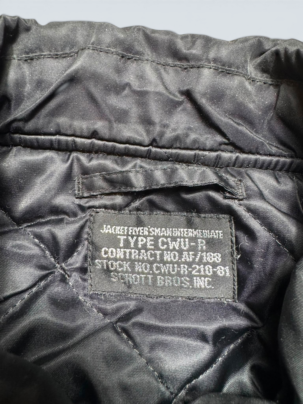 Jacket bomber fly Schott Bros nyc CWU-R/45P usaf black vintage 90’s - M/L