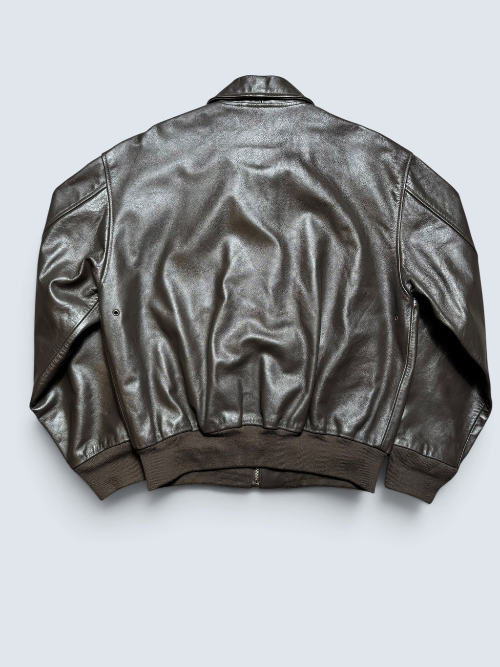 Jacket cuir bomber flight A-2 Dragon Tooth velcro patch usaf black - 40 (M/L)