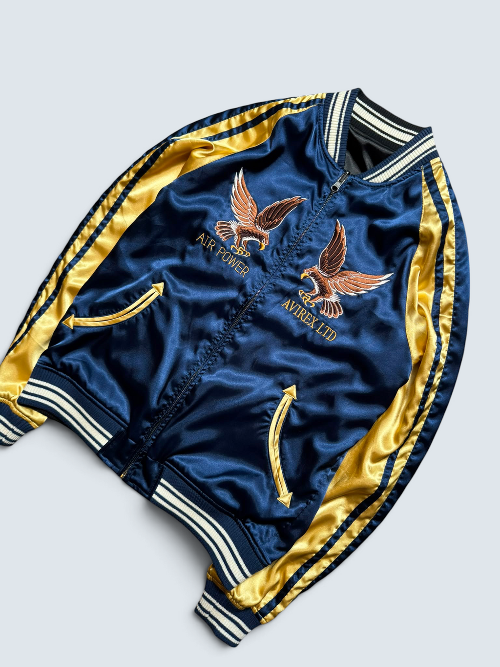 Jacket reversible sukajan souvenir Avirex LTD Japan exclusive dragon eagler embroidery 00's - S