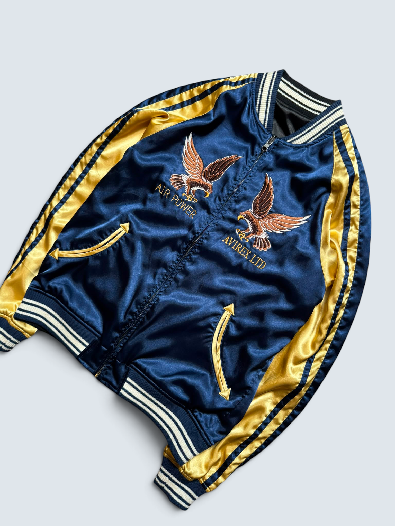 Jacket reversible sukajan souvenir Avirex LTD Japan exclusive dragon eagler embroidery 00's - S