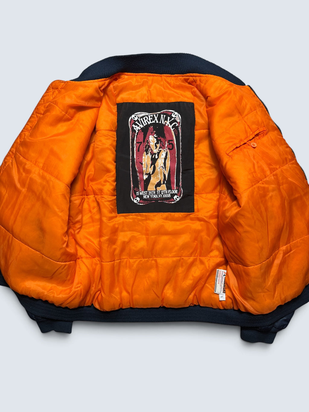 Jacket bomber flight nylon Avirex USA Vietnam / Rolling thunder usaf marine 90's - L