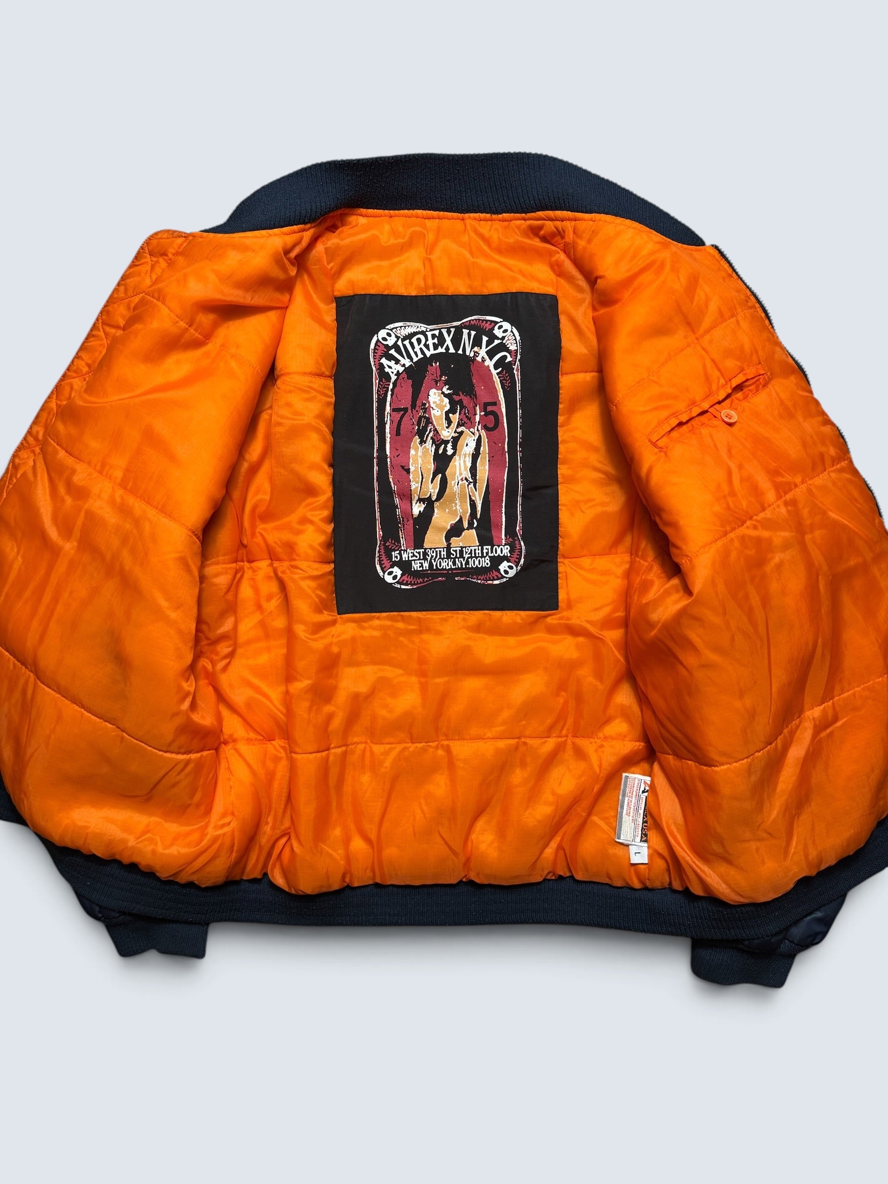 Jacket bomber flight nylon Avirex USA Vietnam / Rolling thunder usaf marine 90's - L