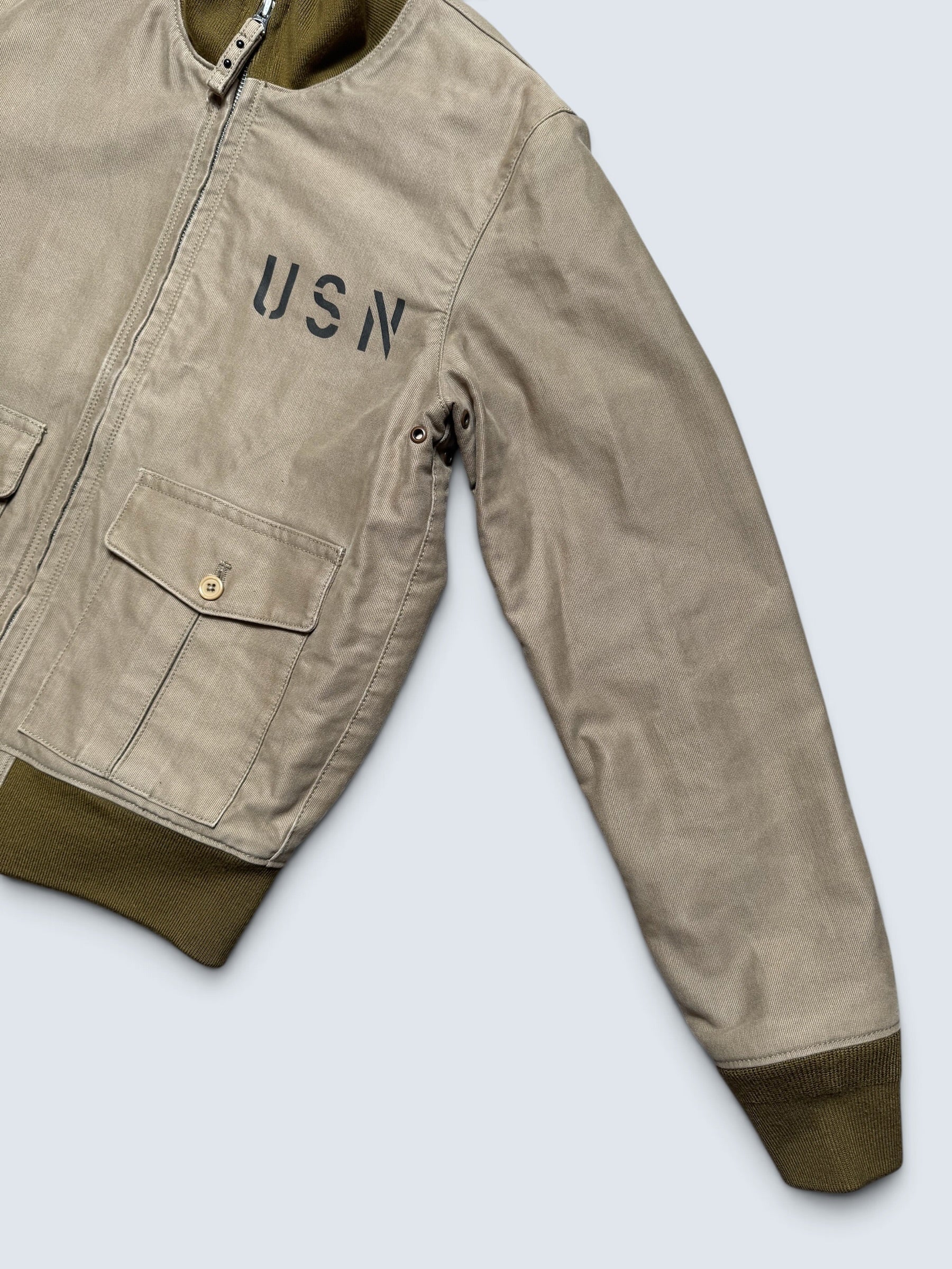 Jacket cotton Twill deck USN 37J1 The Real McCoy’s Japan Tan beige 2010’s - 36 (S)
