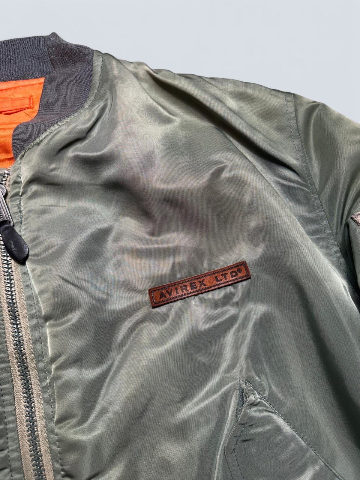 Jacket nylon bomber Ma-1 Avirex LTD made in USA usaf sage green 80’s - XL