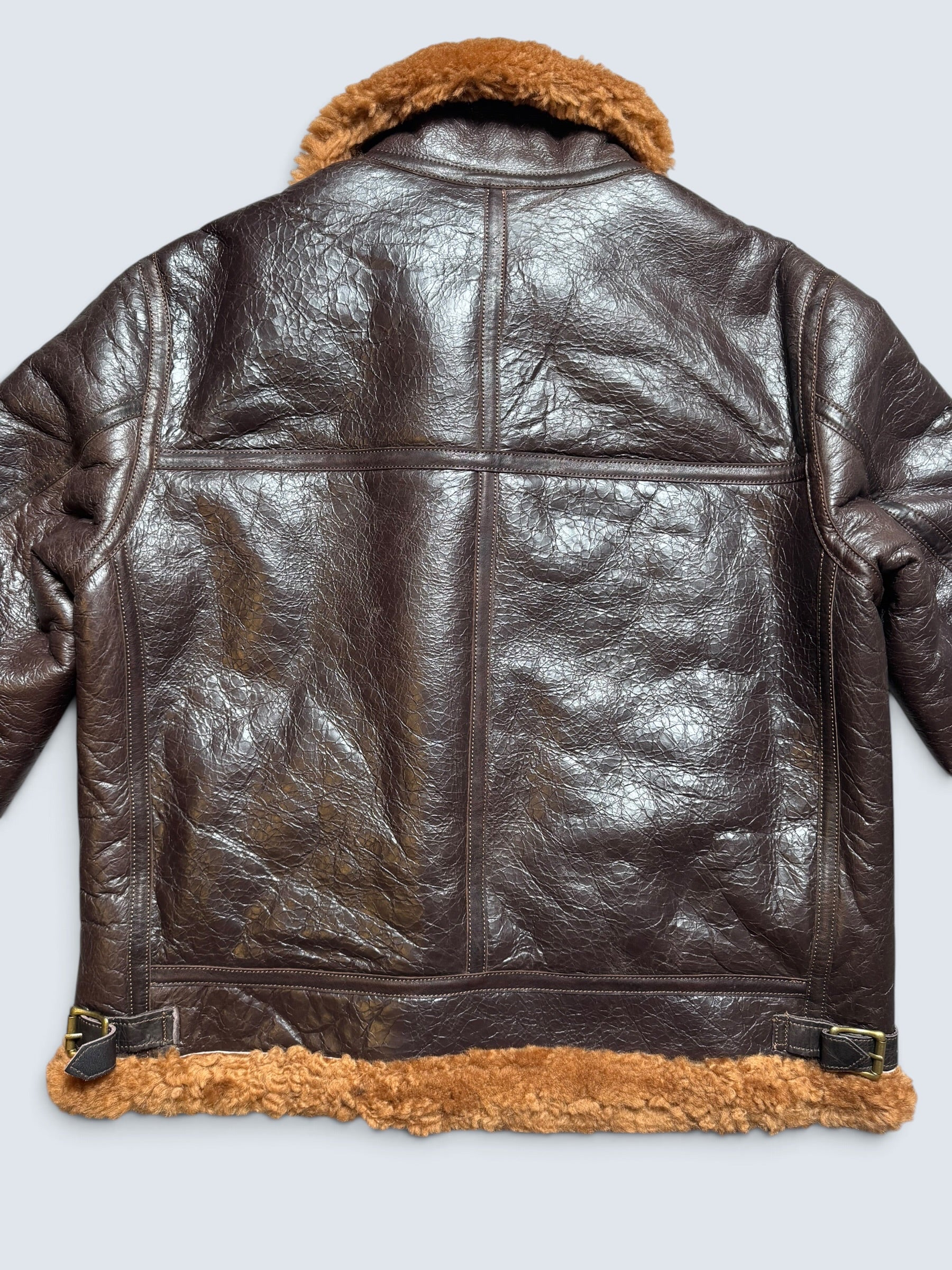 Jacket cuir flight shearling B-3 Horsehide Curphey usaf brown 00’s - 42 (XL)