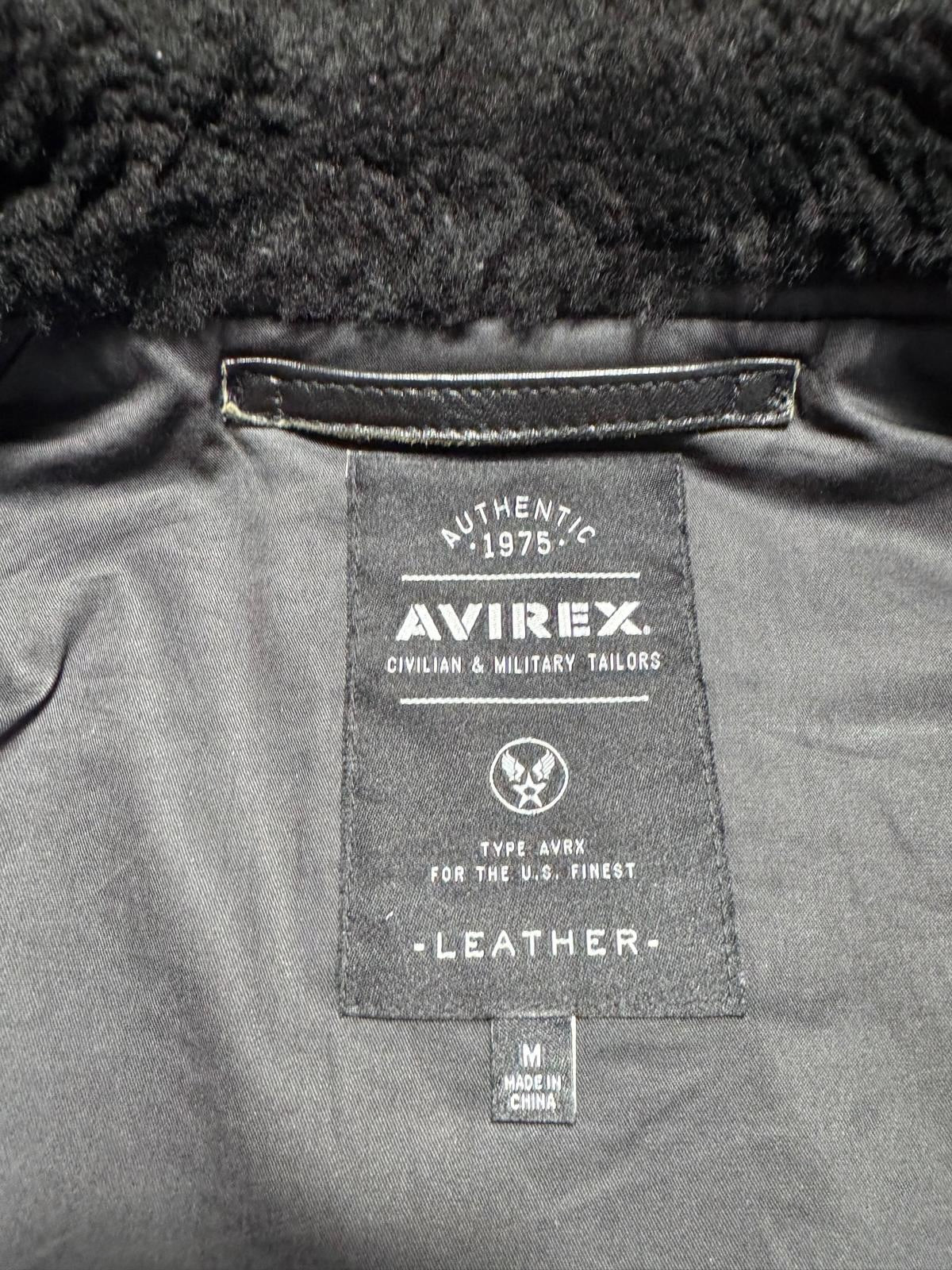 Jacket cuir cowhide flight G-1 Avirex Japan exclusive Top Gun usn full patch black - M/L