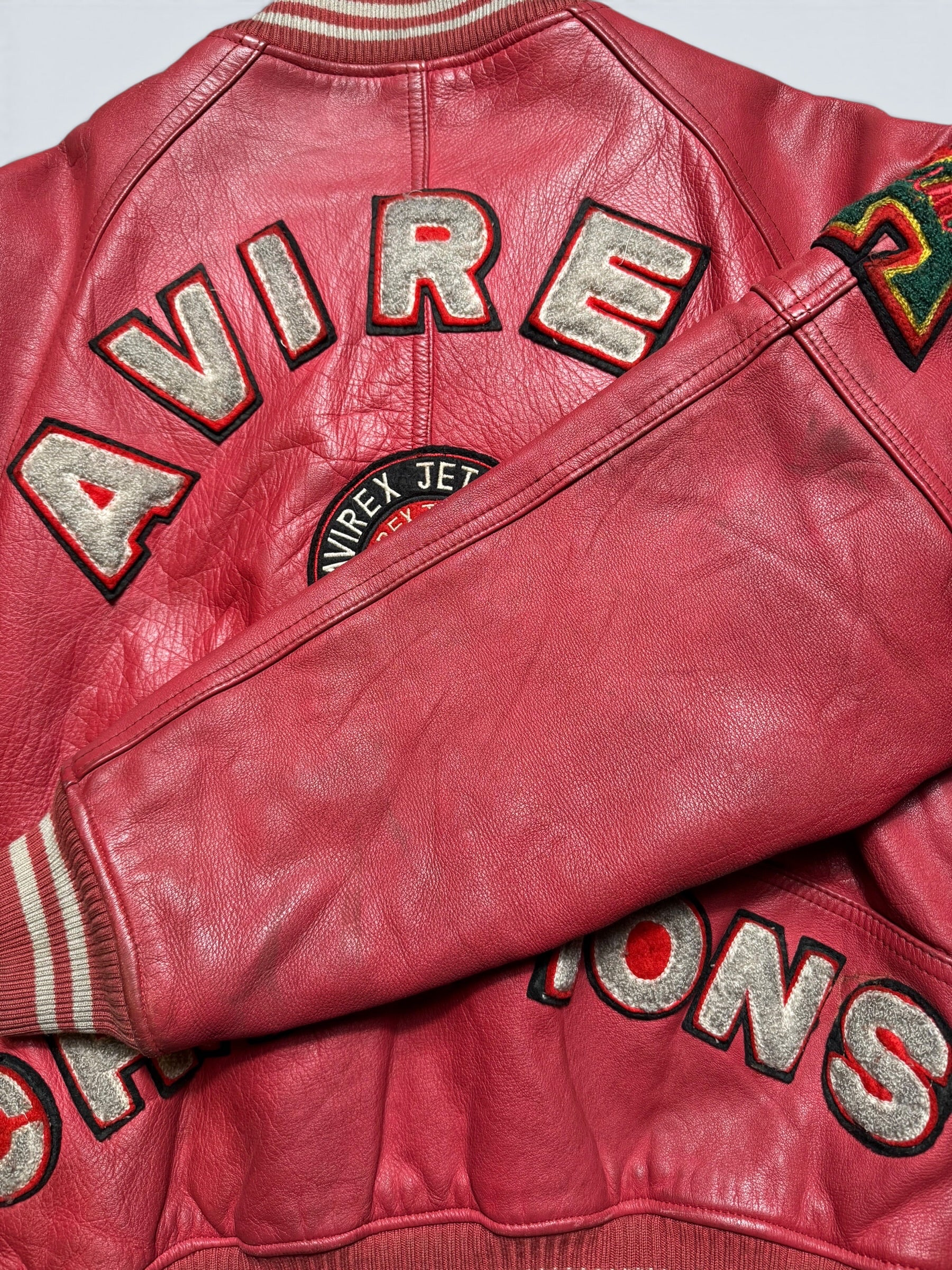 Jacket cuir varsity sport Avirex ltd Champions made in USA red vintage 90’s - XS/S