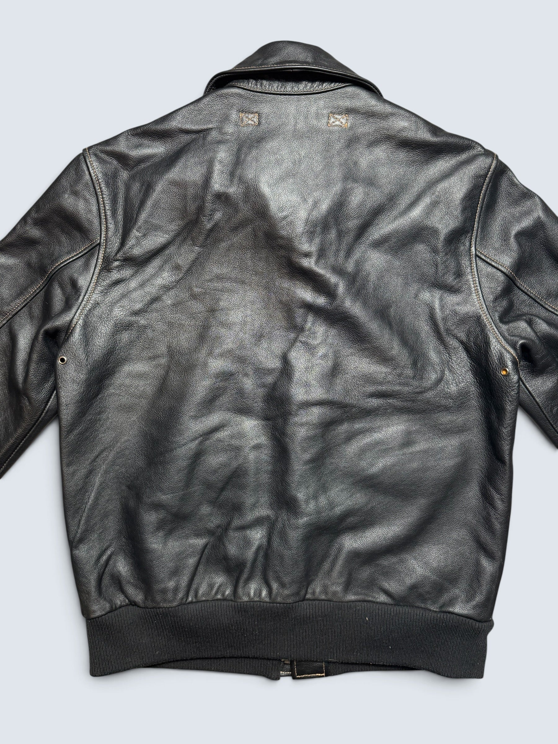 Jacket cuir cowhide flight A-2 Willis & Geiger usaf black 00's - M/L