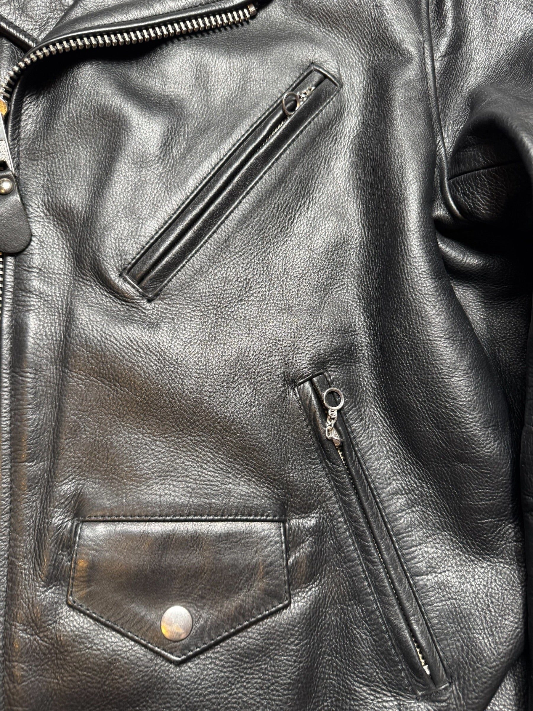 Jacket cuir cowhide biker/motorcycle Perfecto Schott Bros. Japan exclusive 7164 made in USA black 00's - 40 (M/L)