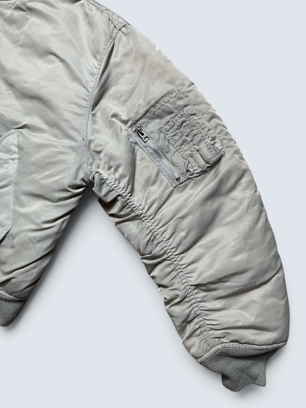 Jacket nylon bomber Ma-1 Alpha Industries made in USA grey 1990’s - XL