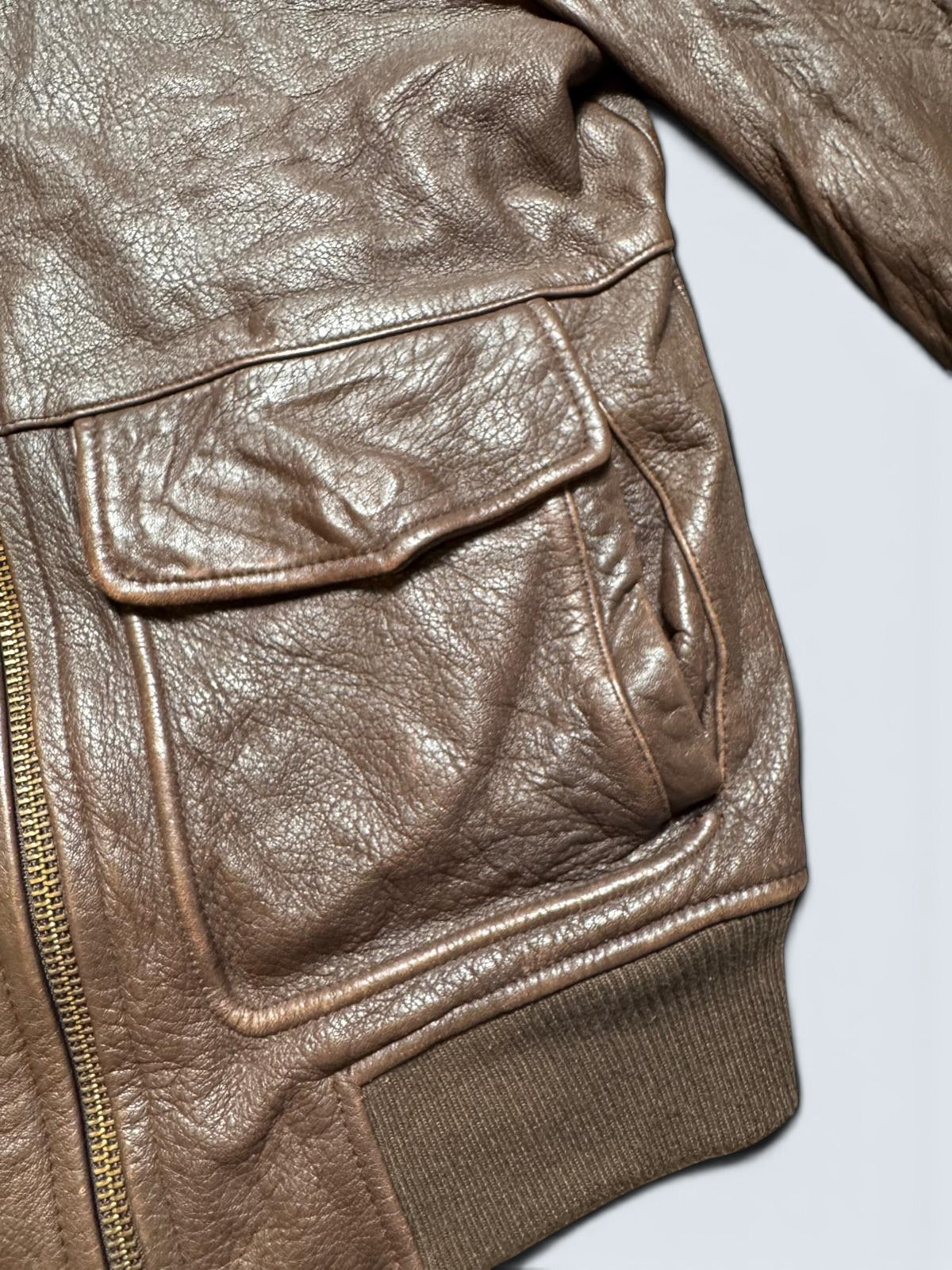 Jacket cuir cowhide flight G-1/A-2 hybrid Avirex Japan exclusive brown 00’s - S/M