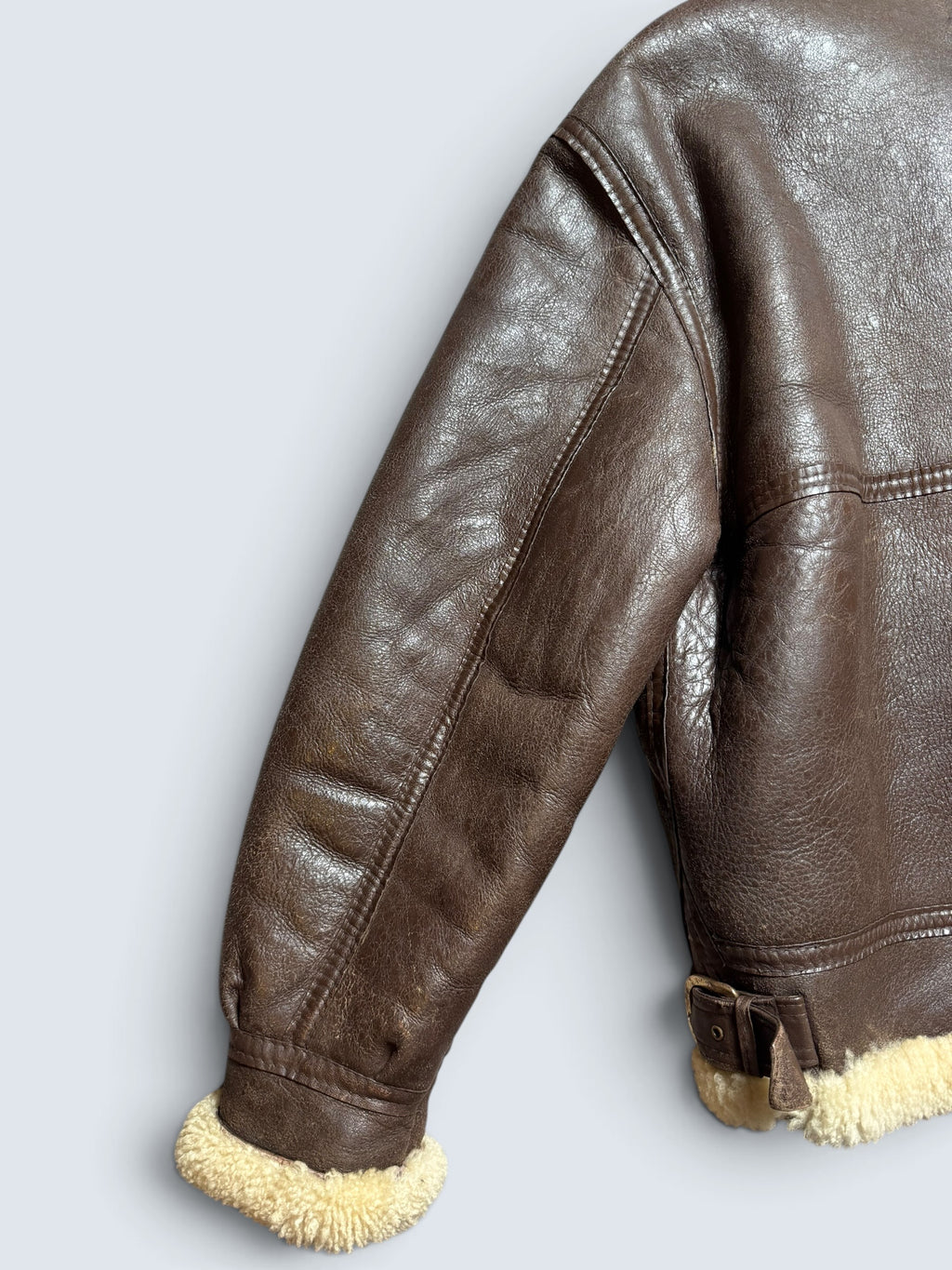 Jacket cuir flight shearling B-3 Covington made in USA usaf brown vintage 70’s - 42 (L)