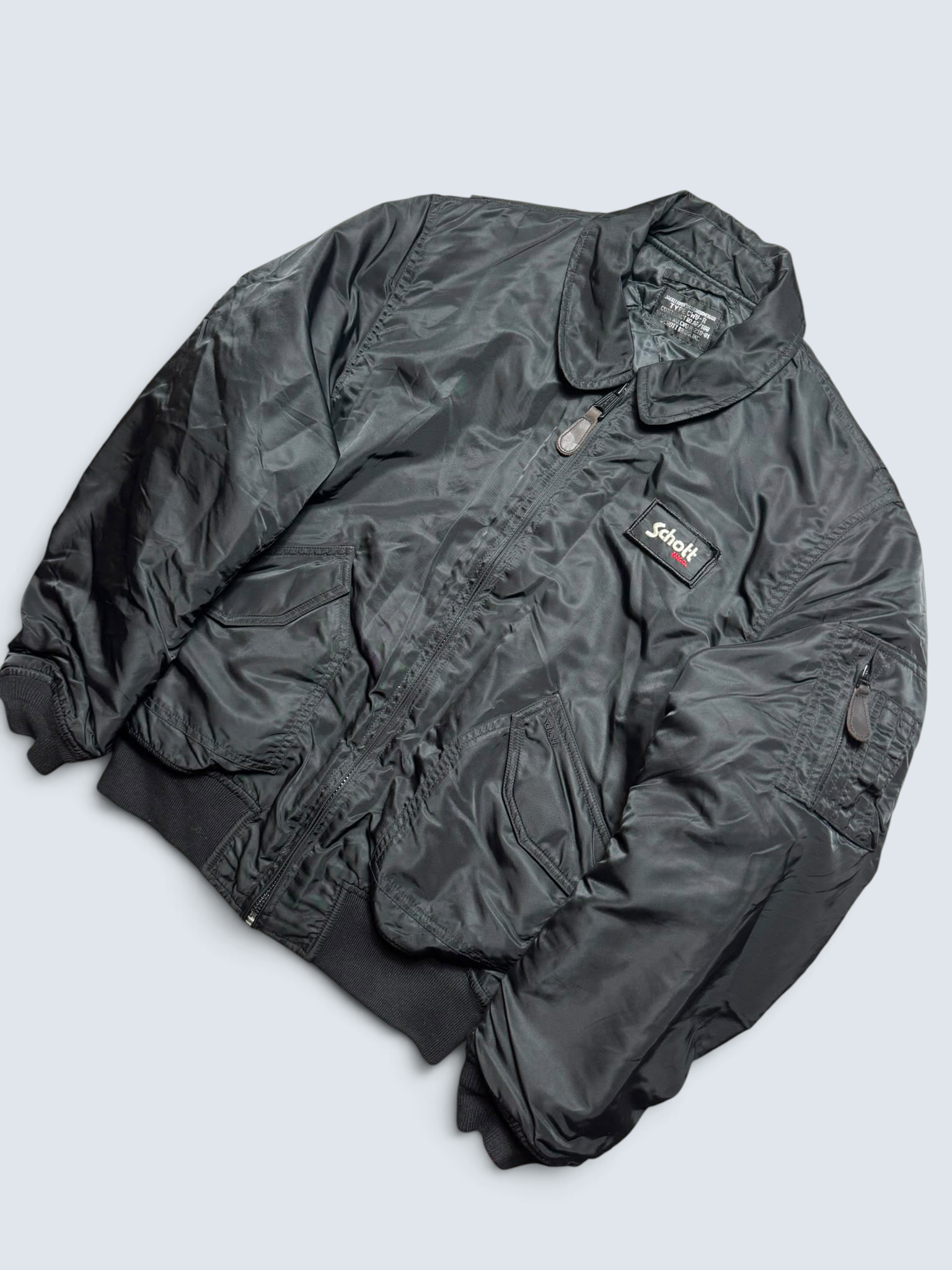 Jacket bomber fly Schott Bros nyc CWU-R/45P usaf black vintage 90’s - M/L